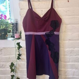 Silence & Noise Retro Burgundy Dress